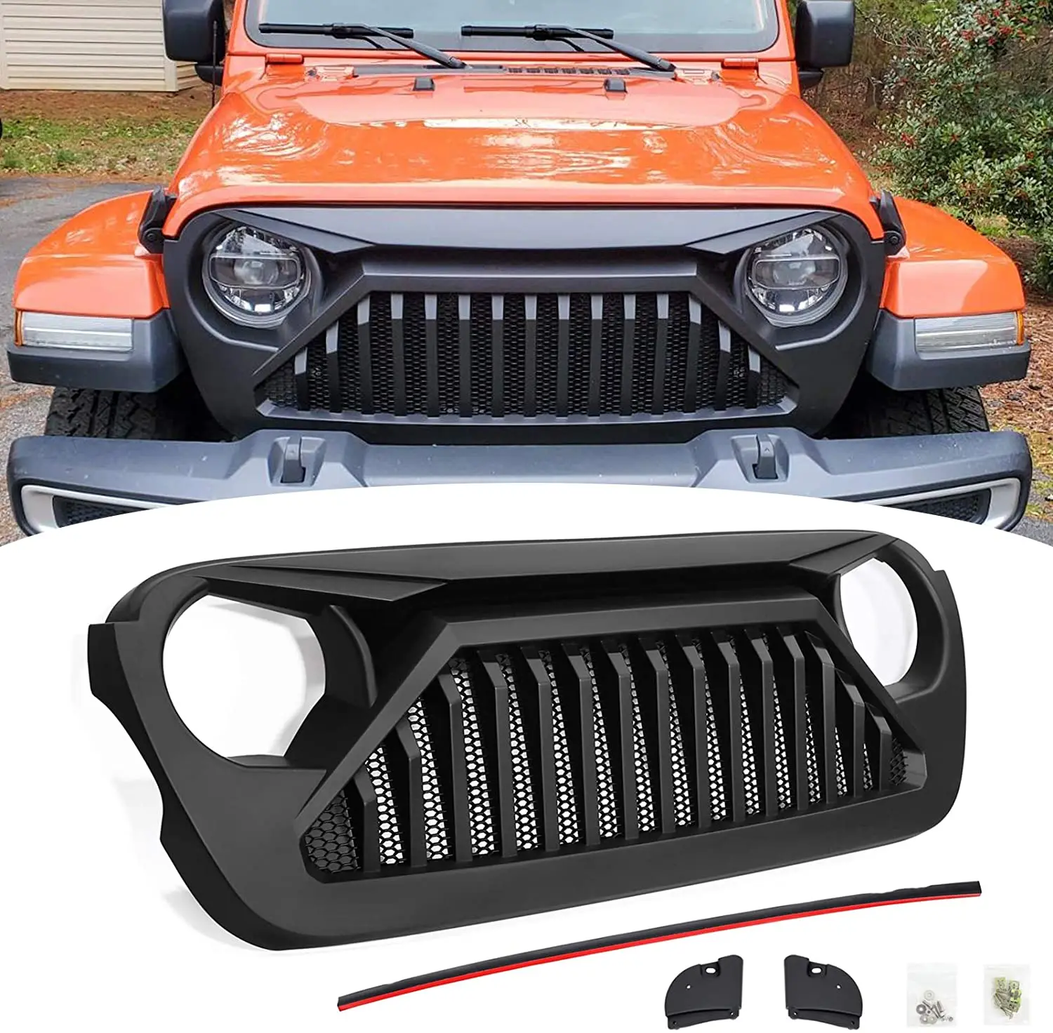 

Spedking 2018 2019 2020 2021 4x4 offroad accessories front bumper grill for JEEP WRANGLER JL JT