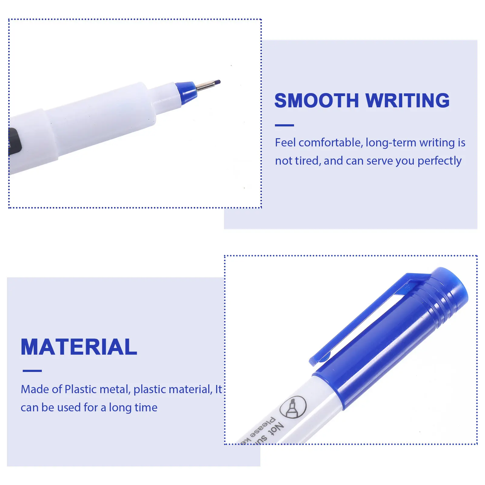 10Pcs 화이트 보드 쓰기 마커 펜 드라이 지우기 얇은 라인 교실 학교 사무실 데스크탑 화이트 보드 편안한 장기 사용