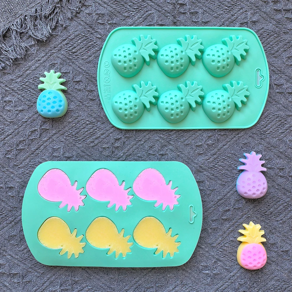 1Pc 6-Hole Pineapple-Shaped Silicone Mold – DIY Cookie, Chocolate, Candy, Fondant, Cake... - SKU PSSM1543 - UGI Packaging