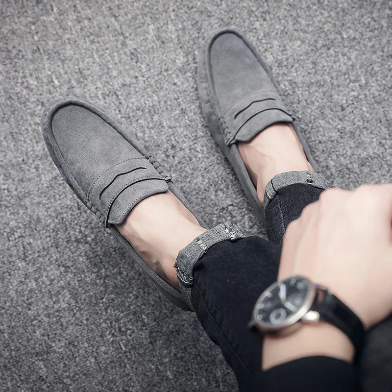Men's Loafers Lightweight and Breathable Casual Shoes Mens Flat Driving Shoes Soft Sole Slip-on Business Shoes Moccasins - 2