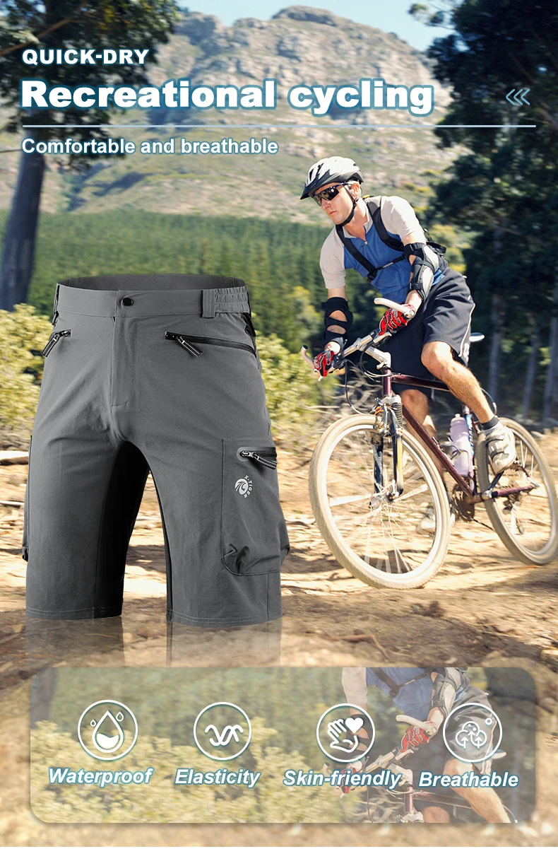 Road Bike Baggy Cycle Shorts X-TIGER Cycling Mountain Shorts Multi - Main Image