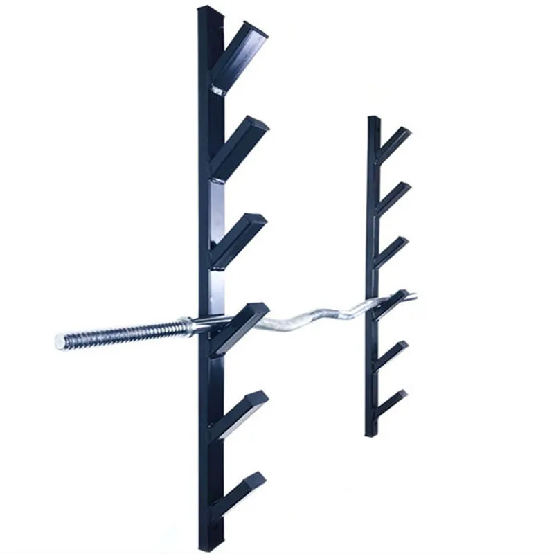 HorizontalWallMountedBarbellStorageRackSpaceSavingBarbellSteel