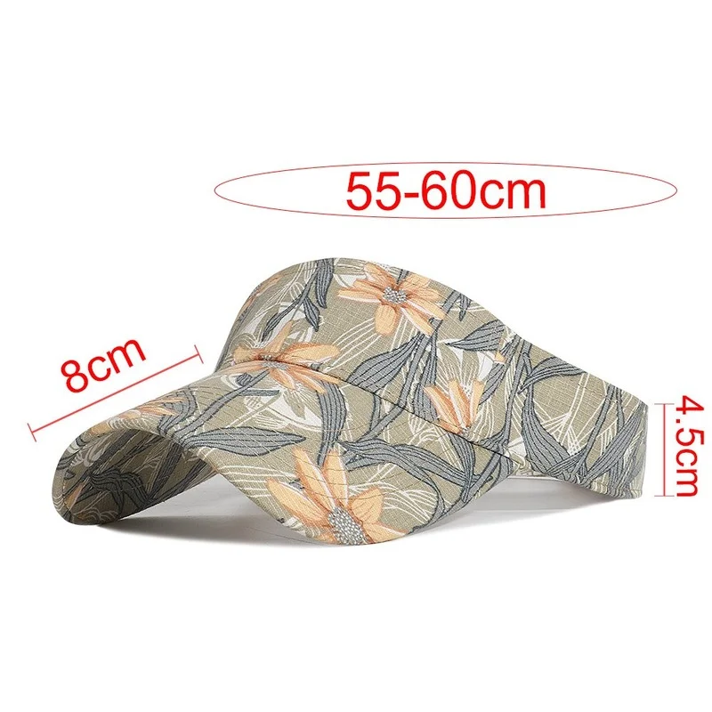 tennis caps yoga baseball hats Running Golf Tennis Caps Adjustable Breathable Sun Hats Print Women Sunscreen Visor Hat UV Protection Sports Caps