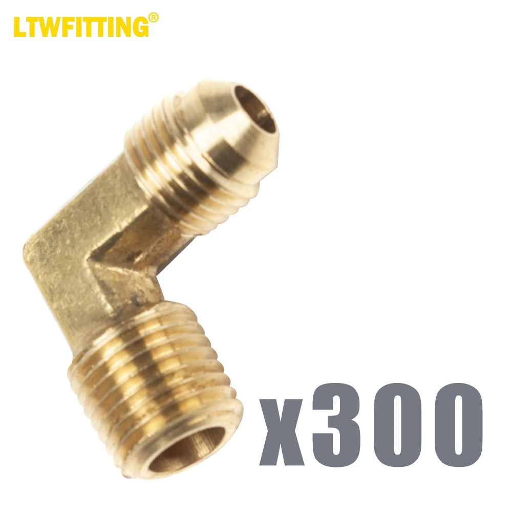 

Латунная раковина LTWFITTING 5/16 дюйма OD x 1/4 дюйма Male NPT 90 градусов, фитинг для труб с колено (комплект из 300 штук)