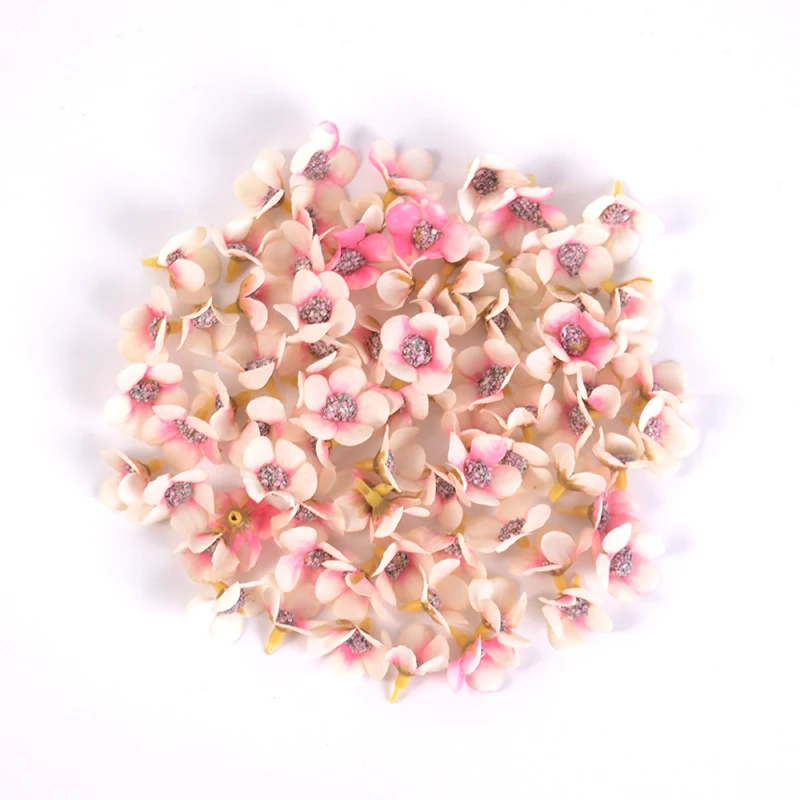 100Pcs Mini Silk Daisy Flower Heads for Crafts and Decorations