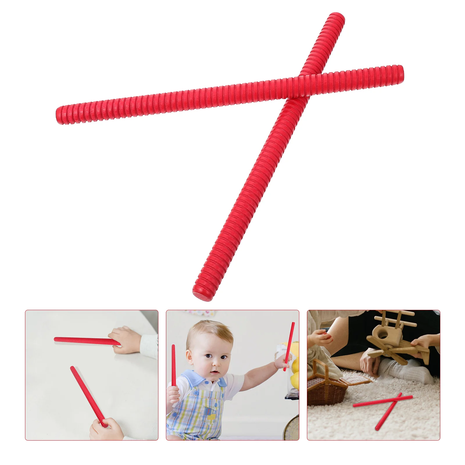 

Rhythm Stick Wooden Music Classical Claves Percussion Instrument Natural Hardwood Musical Baby Toy