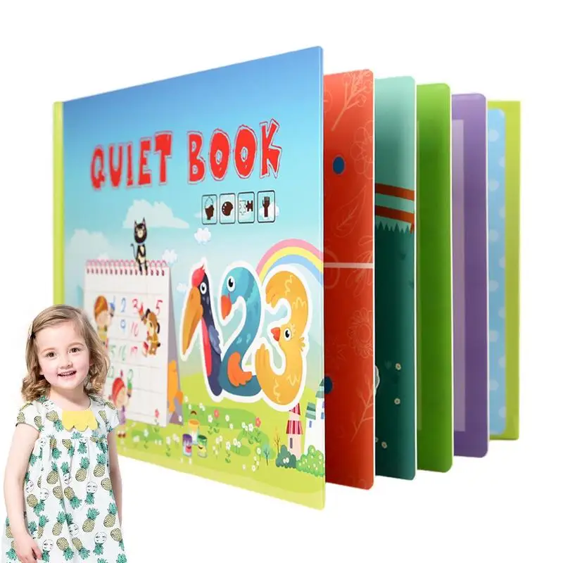 

Бесшумные книги Монтессори, сенсорная книга, детские игрушки для путешествий, книга для активности, бесшумные книги, Детская сенсорная книга, занятые развивающие игрушки