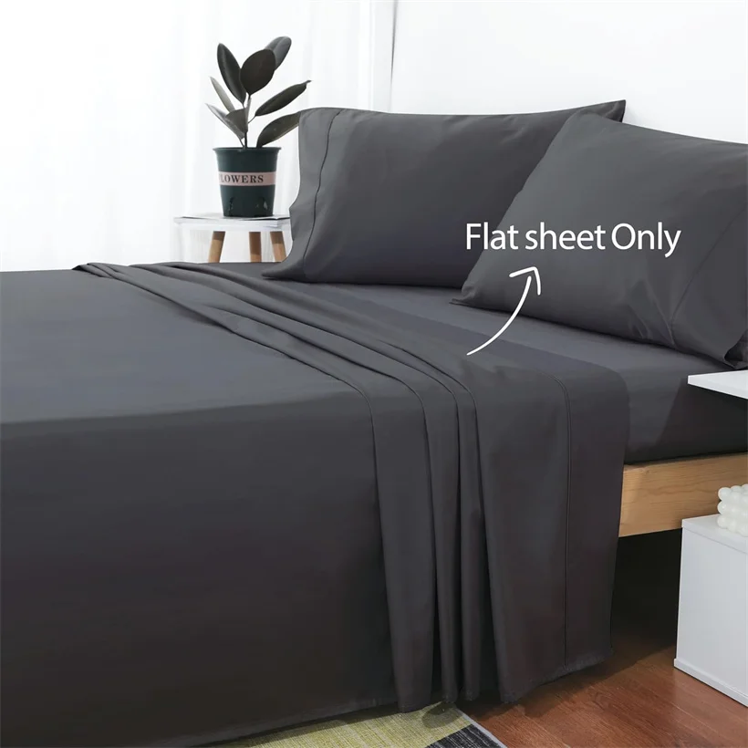 Egyptian Cotton Flat Bed Sheet Plain Bed Cover Single Double Queen King Size Bedsheet Bed Linen Durable Soft Bedspreads Bedsheet 3