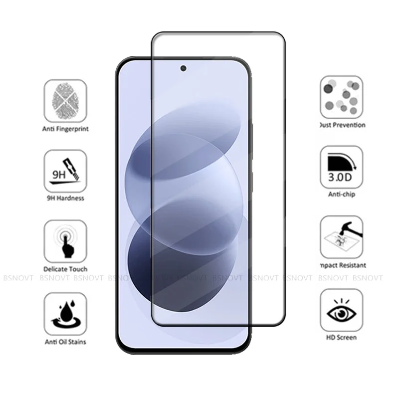 Premium Tempered Glass Screen Protector - Full Cover, 9H Hardness