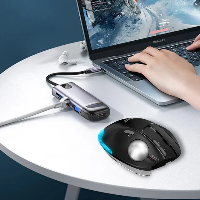 Vertical Gaming Mouse 2.4G Optical Mouse 8 Buttons 4800DPI 5 Level DPI Adjustable for PC Computer Accessories 5