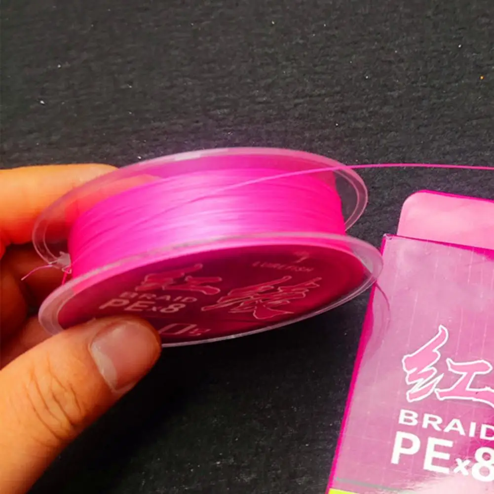 

1 Roll 100m Lure Line Fast Water Entry Strong Pull Tightly Woven Angling PE Pink 8 Braided Fishing Line Outdoor Fishing Pesca