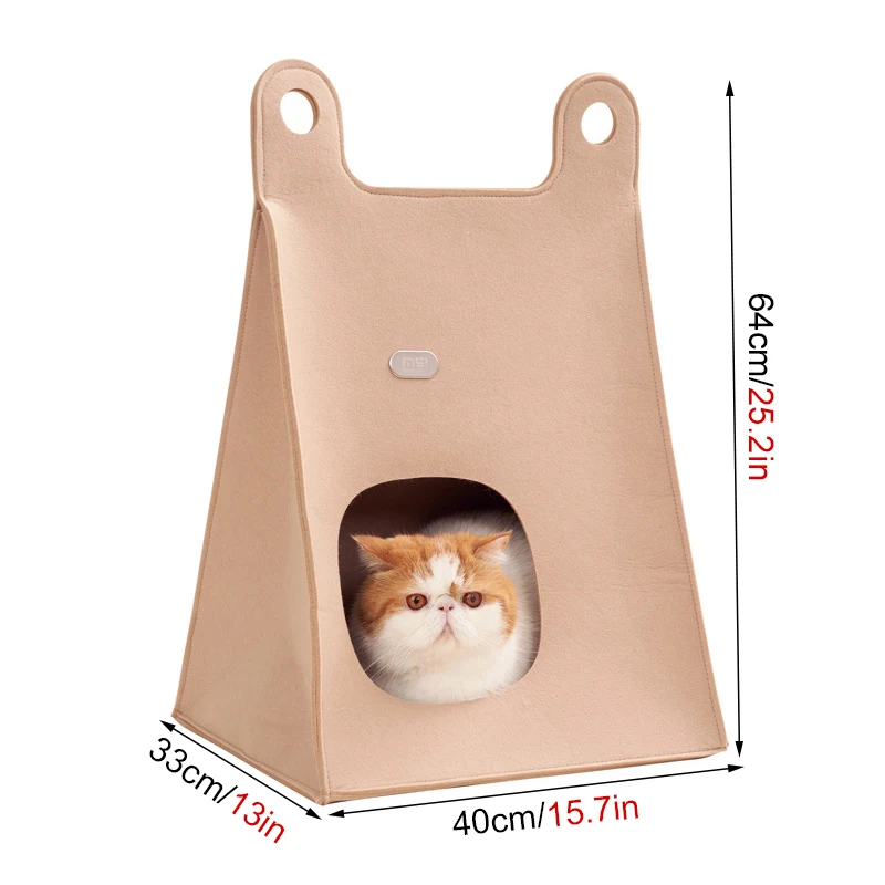 Lit Grotte Tunnel Pour Chat - Nid Douillet D'intérieur Avec Toit Arqué Stable - Tissu Doux, Mousse épaisse - Tailles S, M, L (pour Chat Jusqu'à 12,5 Kg) - 6