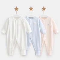 Baby Cotton Romper Suits Long Sleeve Thin Unisex Sleepwear for Newborn Infant Spring Fall Outfits | 100% Pure Cotton Soft Breath