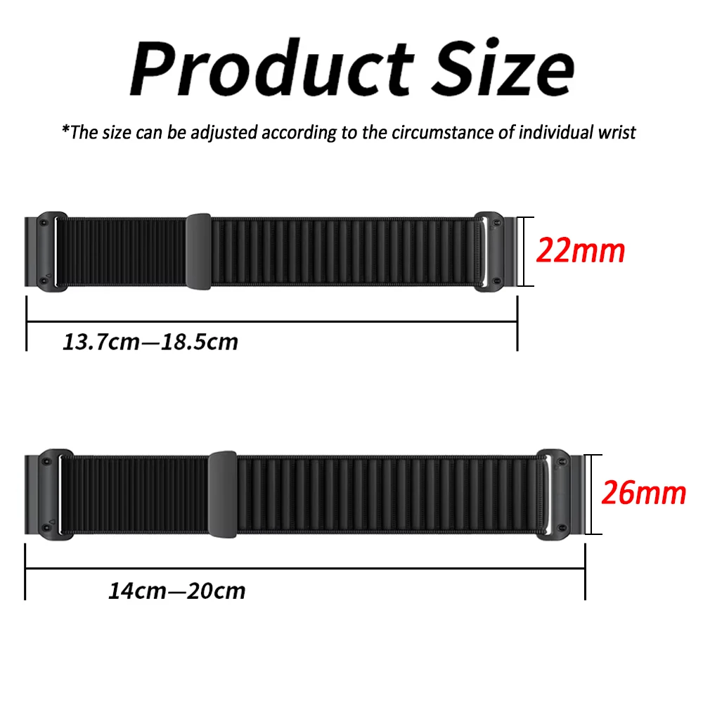 QuickFit Sports Nylon Strap, 26mm/22mm