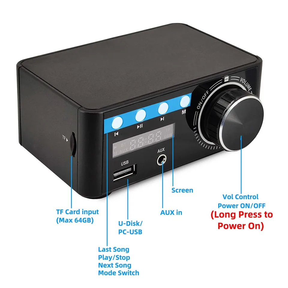 Bluetooth ステレオ オーディオ パワーアンプ TPA3116 H50 Amazon.co.jp: Hi-Fiアンプ、オーディオアンプ 2 * 50W TPA3116
