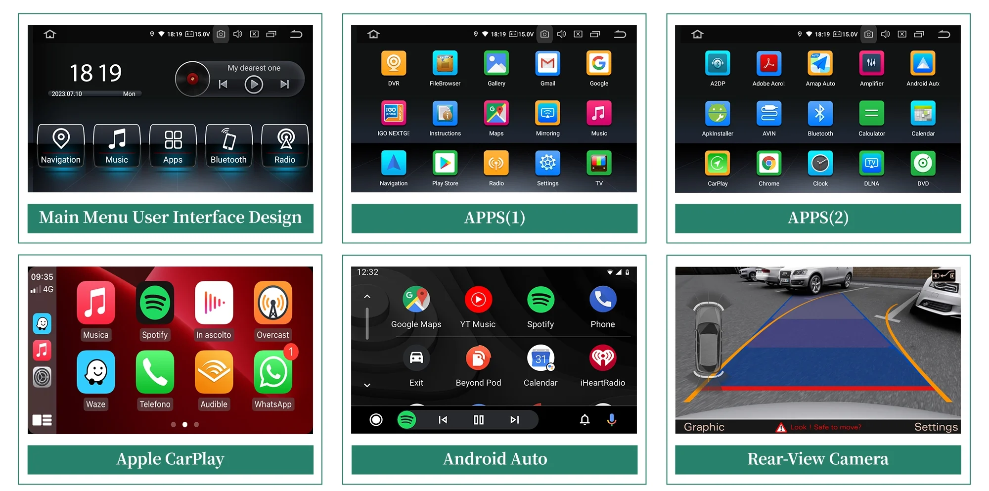 7-Zoll-Upgrade-Touchscreen-Haupteinheit für Jeep Cherokee mit Android 14, kabellosem CarPlay und kabellosem Android Auto – Detail 6