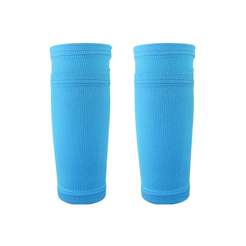 1 Pair Soccer Protective Socks Shin Pads Supporting Shin Guard Stretchable Wear Resistance with Pocket soccer shin guards shin guard pads kickboxing shin guards