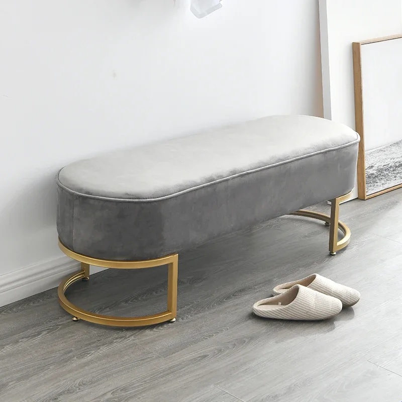 Modern Velvet Bed Ottomans Entrance-hall Sofa Home Living Room Furniture Dresser Sofa Chair Pouf