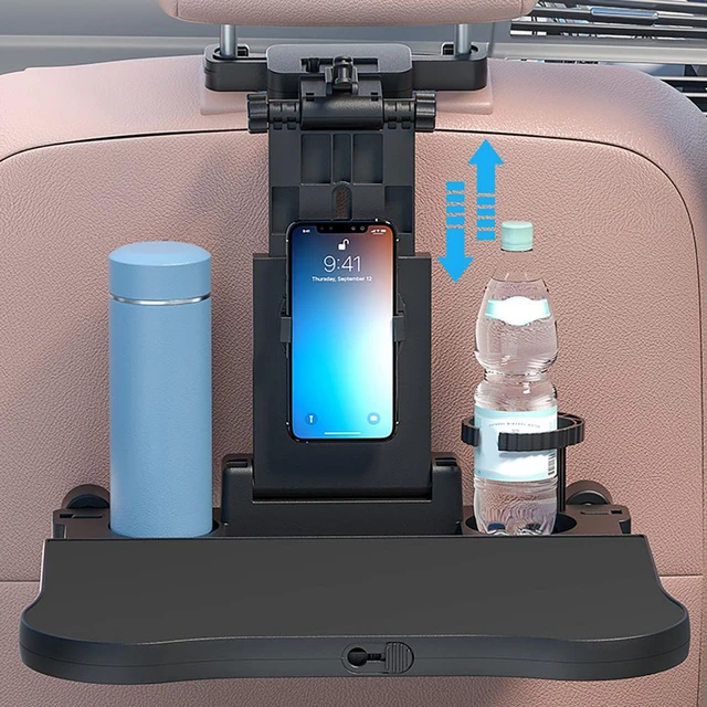 Universal Car Headrest Cup Holder with Phone Mount Multifunctional Durable  Food Tray Seat Back Organizer for Beverage Travel - AliExpress