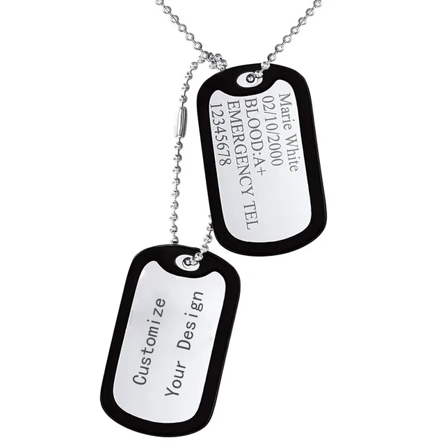 Amazon.com: AOZHHL Personalized Dog Tag Pendant for Men, Custom Necklaces  With Picture, Custom Photo Text Engraving Dog Tags for Women Boys Girls  Stainless Steel Necklace : Pet Supplies