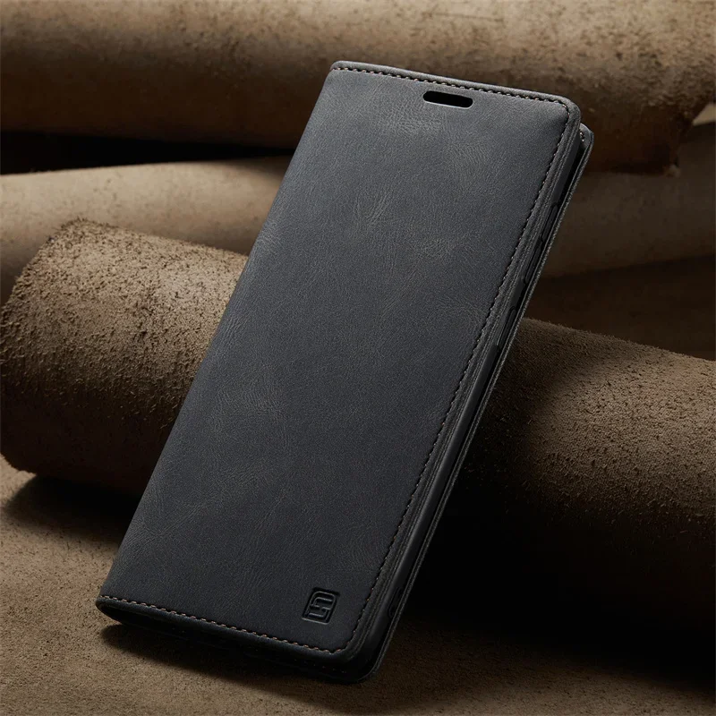 Premium Magnetic Leather Flip Wallet Phone Case with Card Holder
