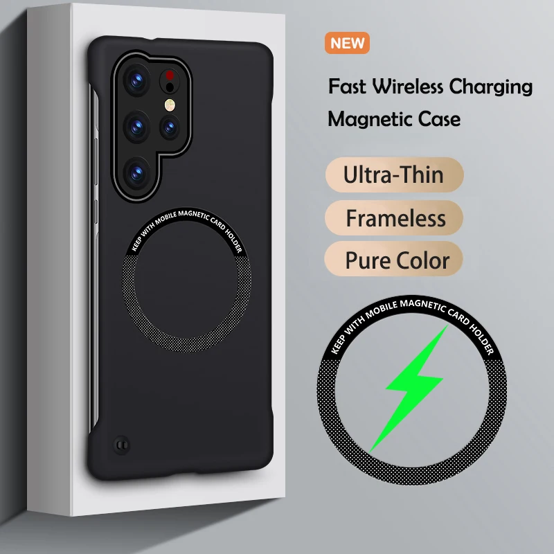Luxury Ultra Slim Magnetic Frameless Solid Color Phone Case