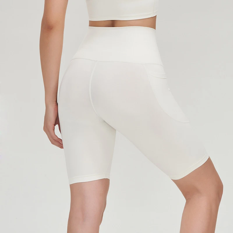 TRY TO BN Yoga Shorts Pockets Sport Fitness High Waist Leggings Push Up Workout Cycling Shaping Abdomen Gym Clothes Tights Women