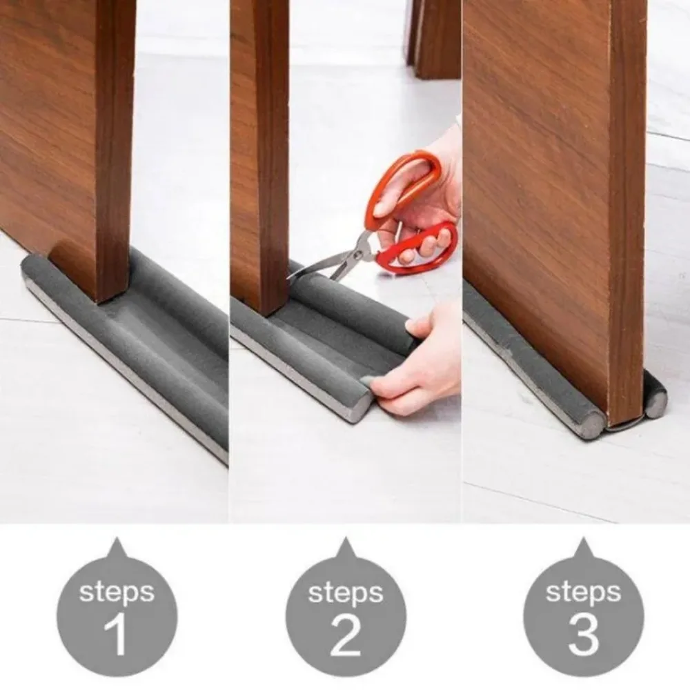 Door seal strip Flexible Door Gap Bottom Seam Sealing Bathroom Door Seal Sound Proof Dust Strip Waterproof Guard Sealer Stopper Double Stick