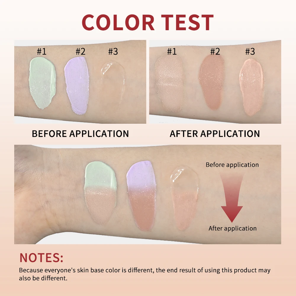 CC Red Correction Cream Primer Moisturizing Waterproof Anti-sweat Makeup Before Concealer Lasting Women Makeup Cosmetic 3