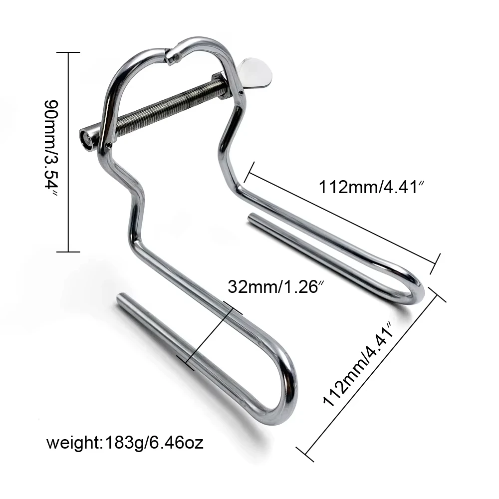 Stainless Steel Anal Vagina Spreader Expander Adjustable Anus Butt Plug Speculum BDSM SM Adule Sex Toys for Men Women Gay Couple