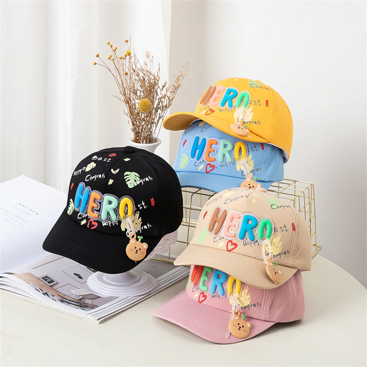 anime embroidered caps