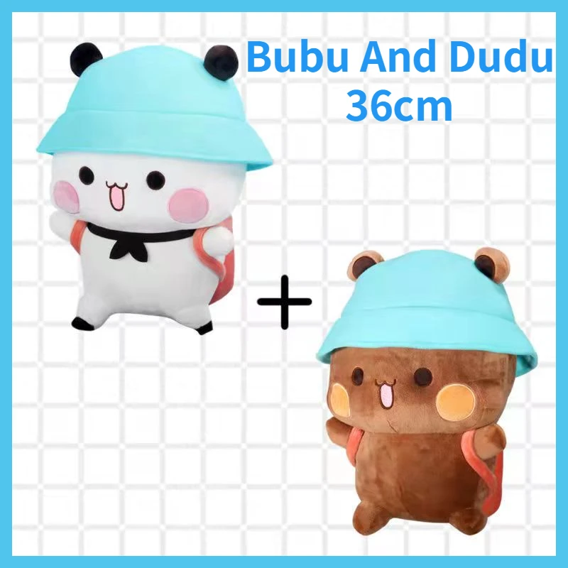 Peluche Bubu Dudu – Lot De 2 Ours Pandas 22 Cm – Oreiller Doux Pour Enfants