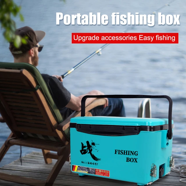 Outdoor Fishing Box Lightweight Multi-Function Portable Fishing Box  Foldable Lure Box Four-legged Lifting Seat