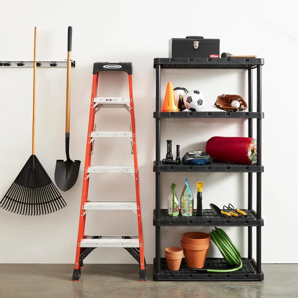 5 Shelf Knect-A-Shelf Ventilated Heavy Duty Storage Unit Organizer System for Home, Garage, Basement & Laundry 4