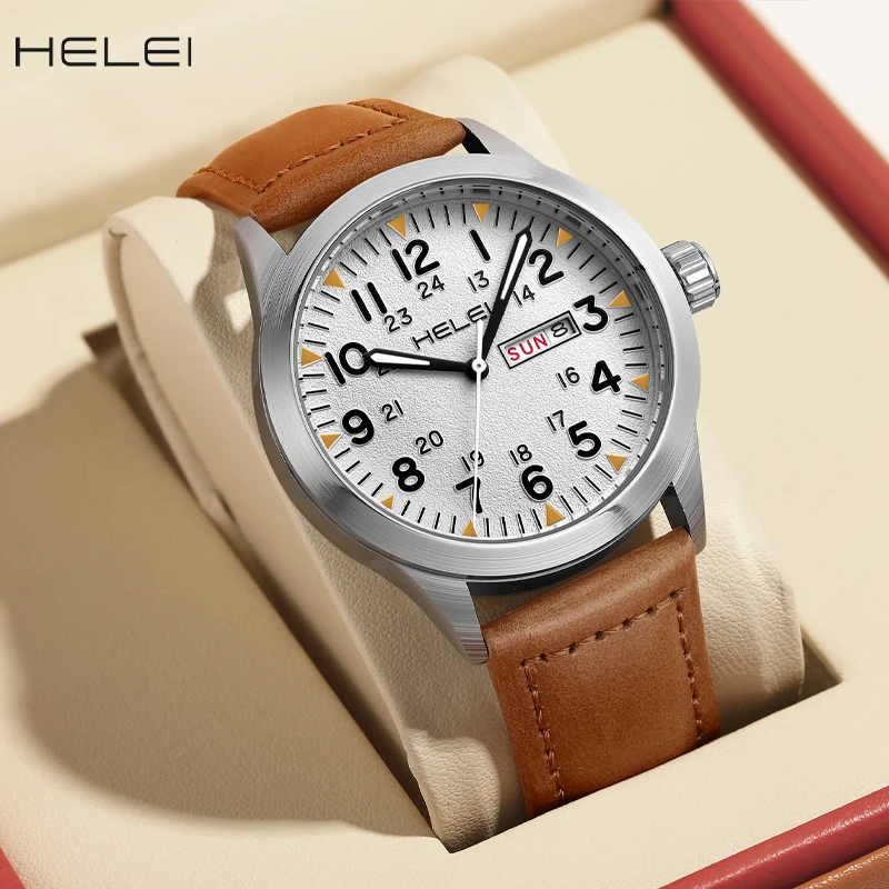 

HELEI HOT MODEL 2024KHAKI FIELD Field Series Casual Popular Multifunction Quartz Movement Men's Quartz Watch Men's Watches