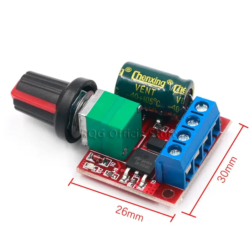 DC Motor Speed Controller 5A 90W PWM 12V DC Adjustable 4.5V-35V