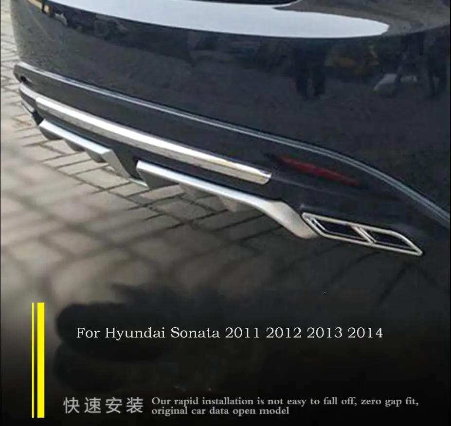 For Hyundai Sonata 8 20112014 ABS Rear Bumper Diffuser Bumpers