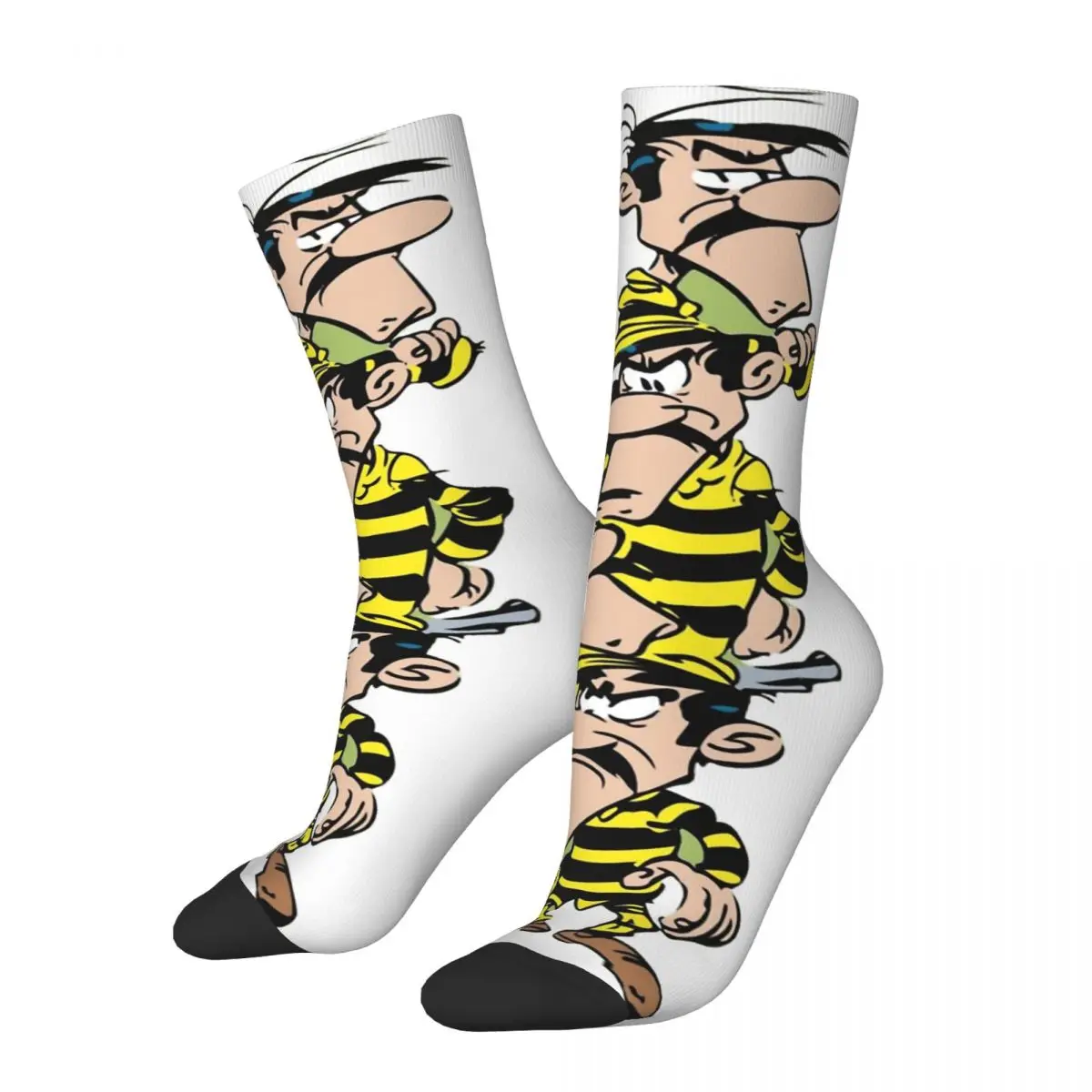 Dalton Brothers Wild West Lucky Luke Unisex Winter Socks Cycling Happy Socks Street Style Crazy Sock robert lucas luke and the locomotives 1 cd