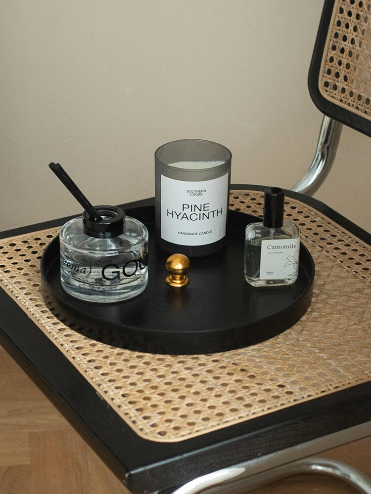 Creative Tray Aromatherapy Cosmetics Perfume Storage Tray Household Decorations Storage Tray Round Desktop Trays Decorative 2