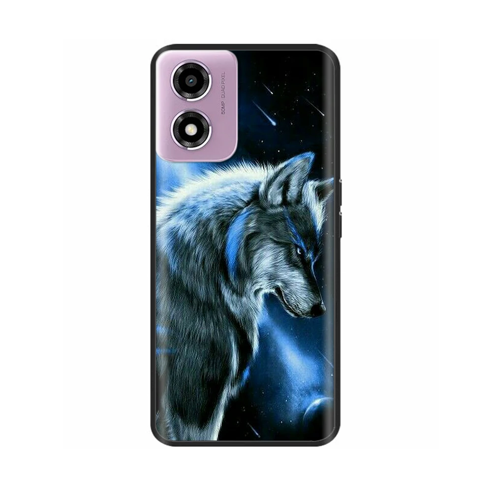 Motorola Moto E14 Soft TPU Silicone Protective Back Cover with Printed Design