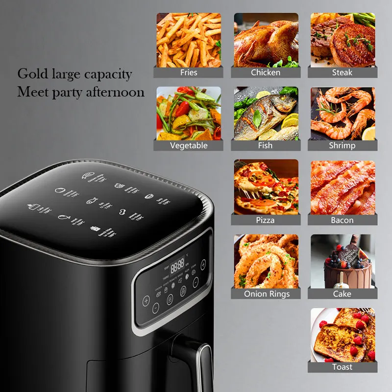 Intelligent Home Oven Export Manufacturers Fully Automatic Touch Electric Frying Pan Air Fryer 8L 3