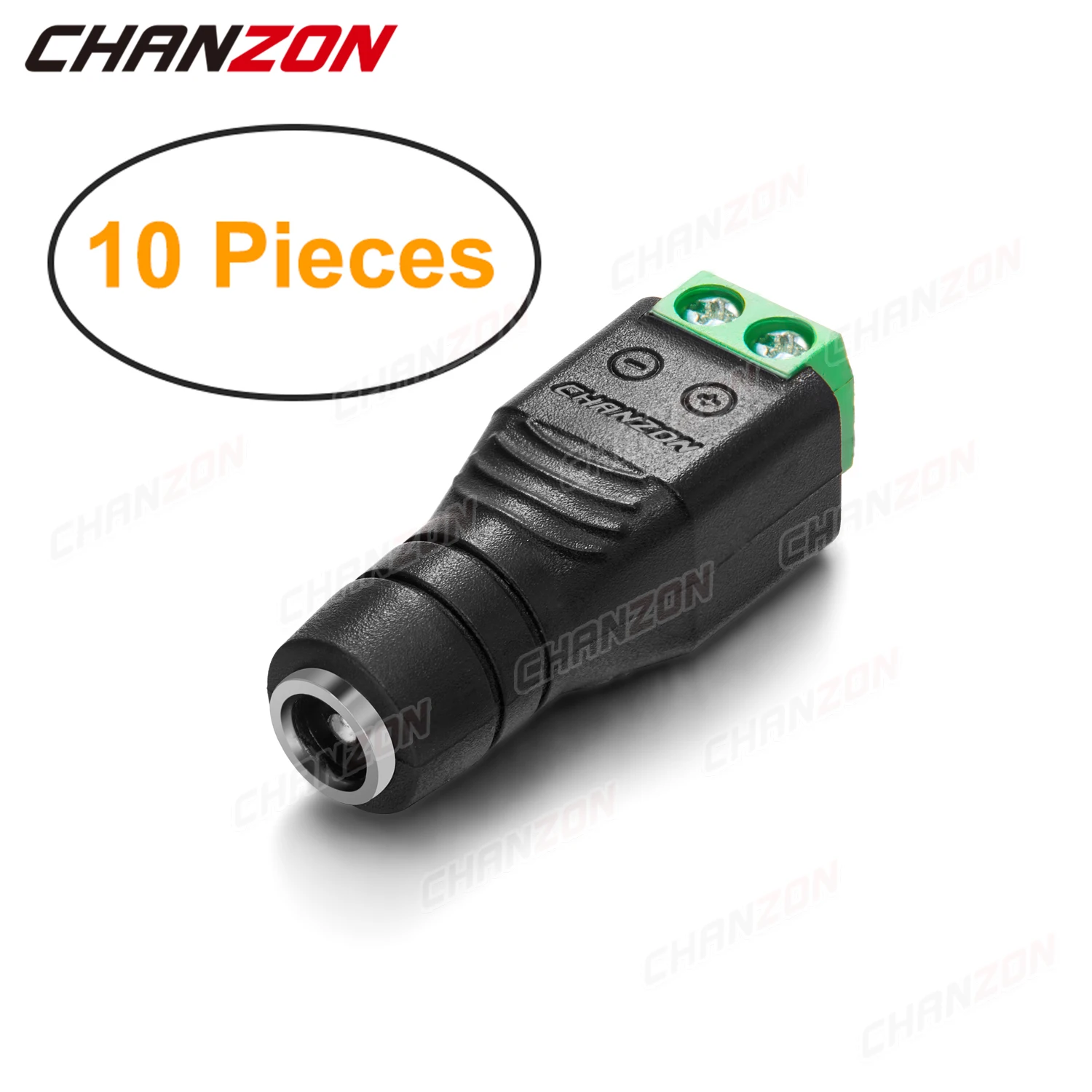  DGZZI 12 Pares DC 12V Conector de Enchufe de Alimentación para  Cámara CCTV LED Tira Adaptador de Luz 2 Polos Tornillo Terminal 0.217x0.083  in Macho Hembra Enchufe : Electrónica