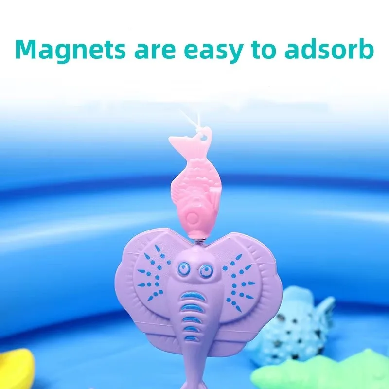 Kids Magnetic Fishing Toy Set Inflatable Pool Play Water Toys Baby Children Outdoor Indoor Sport Puzzle Toys