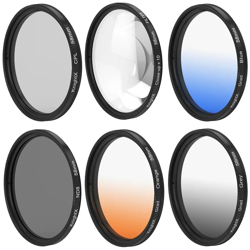KnightX FLD UV CPL polarizer ND Star Camera Lens Filter For canon sony nikon 52mm 58mm 67mm photo d5500 2000d 1200d 60d set uv filter camera lens filter circular polarizing filter variable nd filter photography filter