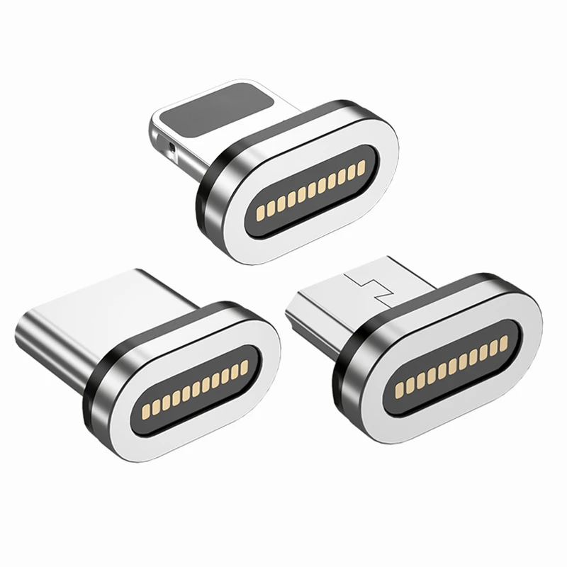3Pcs 11Pin Oval Magnetic Tips for Magnetic Cable Type C Micro USB