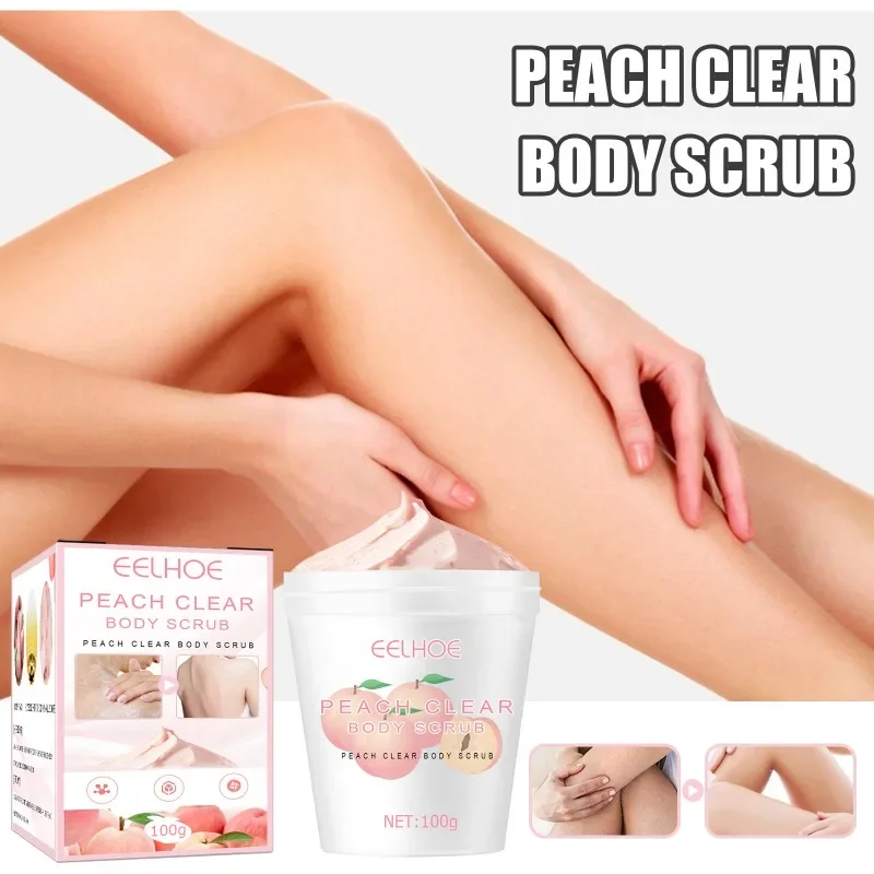 

Peach Exfoliating body Scrub cleaning Dead skin removal Melanin facial body peeling whitening Moisturizing Nourishing Care Cream