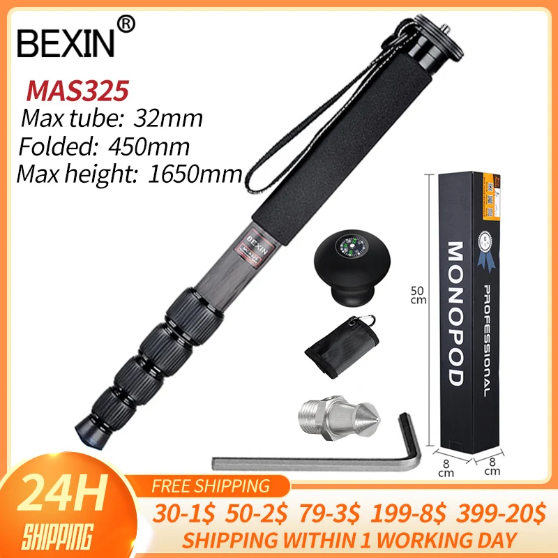 Professional Carbon Fiber Camera Monopod Lightweight Dslr Camera Mount