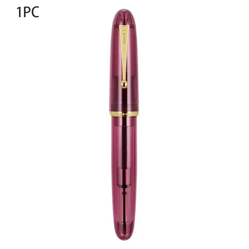 Luxurious Transparent Resin Fountain Pen - Elegant Writing Instrument