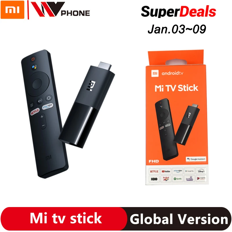 Xiaomi Mi Tv Stick Global Version Android Tv Fhd Hdr Quad Core Hdmi Compatible 1gb 8gb Bluetooth Wifi Netflix Google Assistant Tv Stick Aliexpress