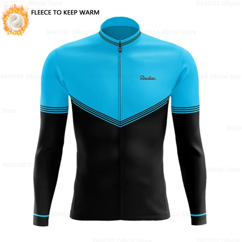 Winter Fleece Cycling Jersey for Men, Mountain Bicycle Clothes, Warm Jacket, Racing Bike Clothing, Team Wear, New